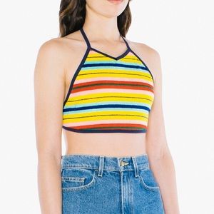 American Apparel striped halter top